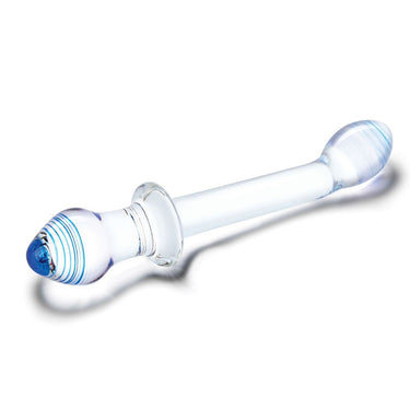 Dual Ended Glass Dildo - 9.5 Inch Curved Design for G-Spot & Anal Pleasure
